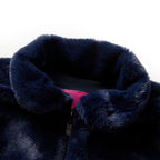 Vidaxl kinderjas 116 kunstvacht marineblauw