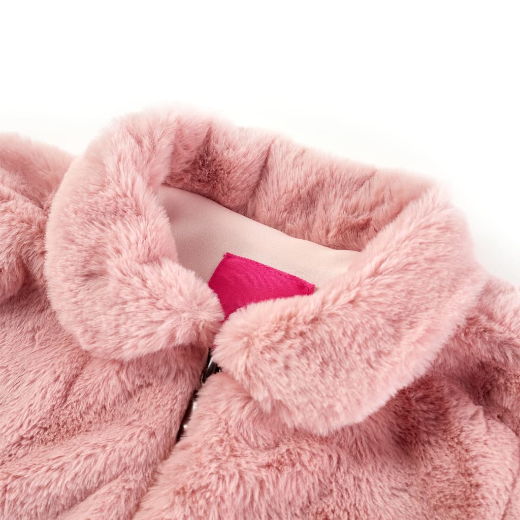 Vidaxl kinderjas 92 kunstvacht roze