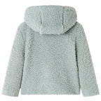 Vidaxl kinderjas met capuchon teddy 116 kunstvacht mintkleurig