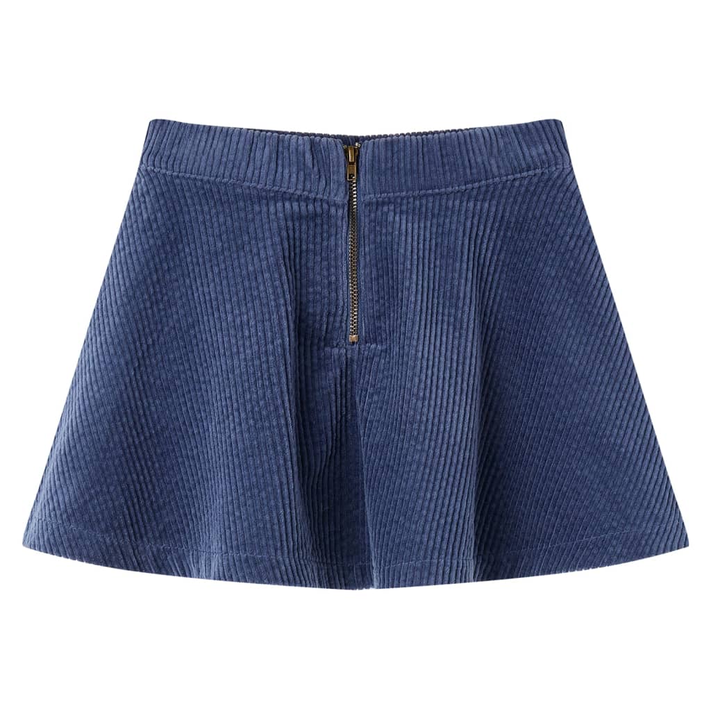 VidaXL Kinderrok met zakken ribfluweel 140 marineblauw