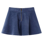 VidaXL Kinderrok met zakken ribfluweel 140 marineblauw