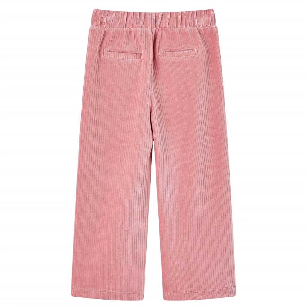 VidaXL Kinderbroek 140 ribfluweel Lichtroze