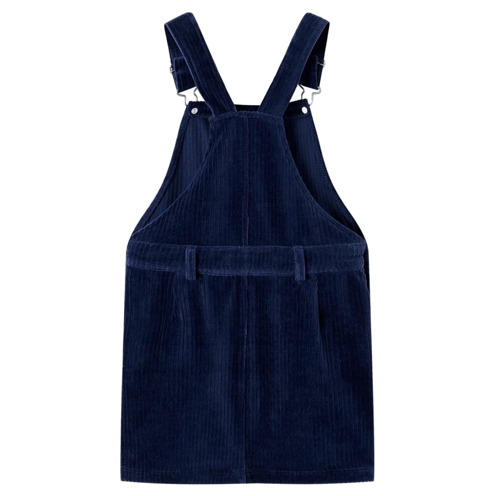 Vidaxl kindertuinjurk 92 ribfluweel marineblauw