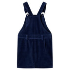 Vidaxl kindertuinjurk 92 ribfluweel marineblauw