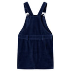 Vidaxl kindertuinjurk 104 ribfluweel marineblauw