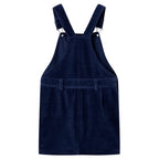 Vidaxl kindertuinjurk 116 ribfluweel marineblauw