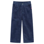Vidaxl kinderbroek 92 ribfluweel marineblauw