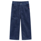 Vidaxl kinderbroek 104 ribfluweel marineblauw