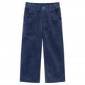 Vidaxl kinderbroek 116 ribfluweel marineblauw