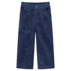 Vidaxl kinderbroek 116 ribfluweel marineblauw