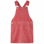 Vidaxl kindertuinjurk 92 ribfluweel roze