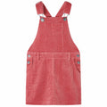 VidaXL Kindertuinjurk 116 ribfluweel roze