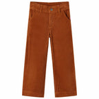 Vidaxl kinderbroek 104 ribfluweel cognackleurig