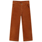 Vidaxl kinderbroek 116 ribfluweel cognackleurig