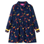 Vidaxl kinderjurk met lange mouwen 104 marineblauw
