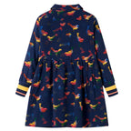 Vidaxl kinderjurk met lange mouwen 116 marineblauw