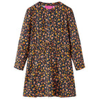 Vidaxl kinderjurk met lange mouwen 92 marineblauw
