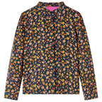 Vidaxl kinderoverhemd met bandkraag 104 marineblauw