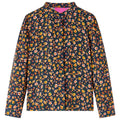 Vidaxl kinderoverhemd met bandkraag 116 marineblauw