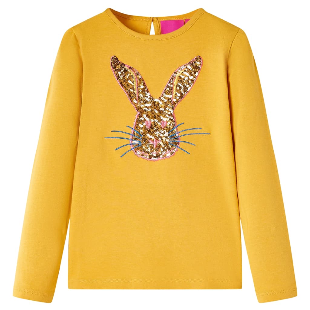 Vidaxl kindershirt met lange mouwen 92 okerkleurig