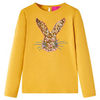 Vidaxl kindershirt met lange mouwen 92 okerkleurig