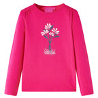 VidaXL Kindershirt met lange mouwen 116 felroze