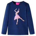 Vidaxl kindershirt met lange mouwen 92 marineblauw