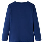 Vidaxl kindershirt met lange mouwen 92 marineblauw