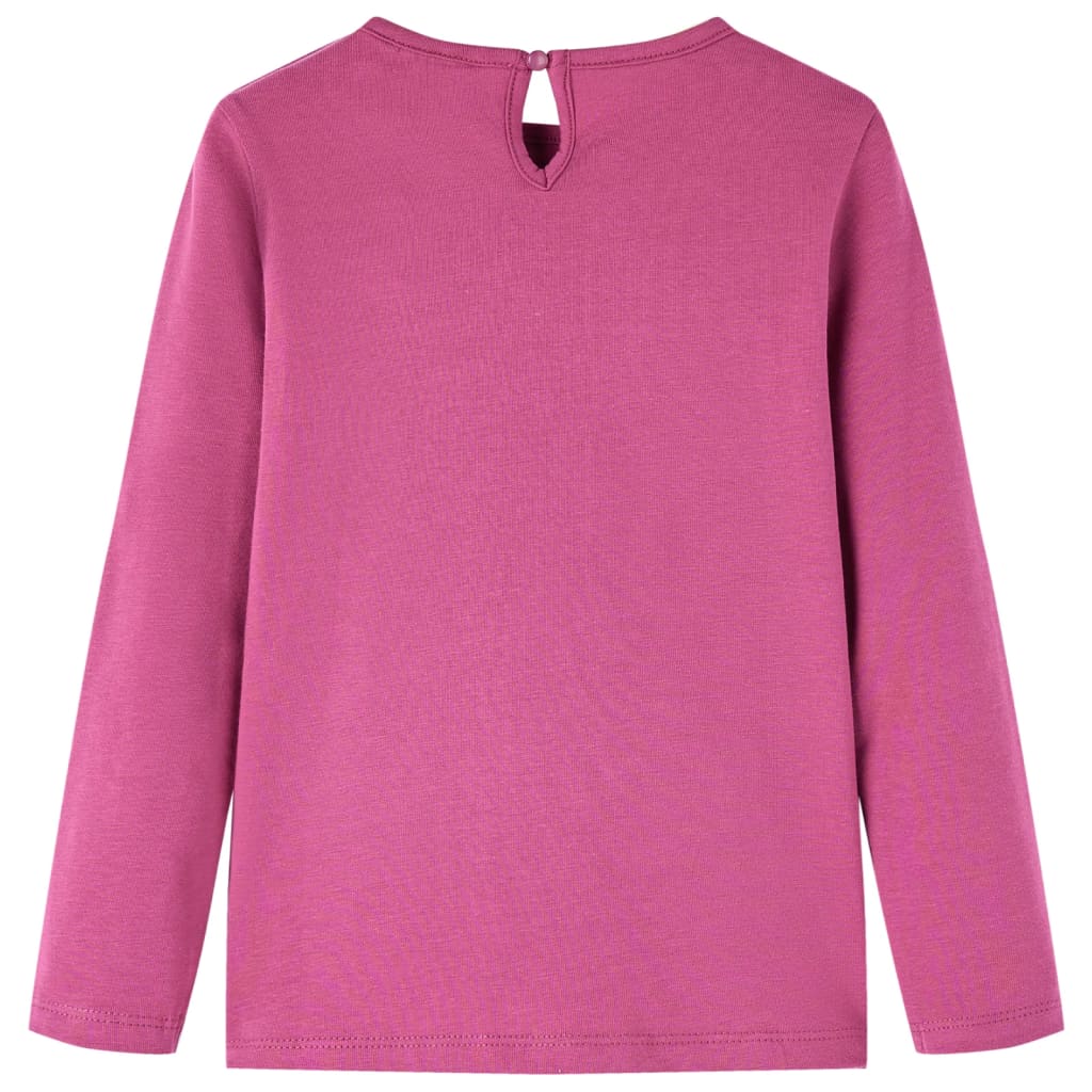 Vidaxl kindershirt met lange mouwen 116 frambooskleurig