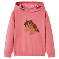 Vidaxl kindertrui met capuchon 128 oudroze