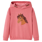 Vidaxl kindertrui met capuchon 128 oudroze