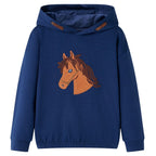 Vidaxl kindertrui met capuchon 92 marineblauw