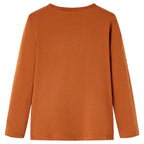 Vidaxl kindershirt met lange mouwen 92 cognackleurig