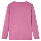 Vidaxl kindershirt met lange mouwen 92 frambozenkleur