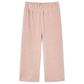VidaXL Kinderbroek 128 ribfluweel Lichtroze