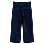VidaXL Kinderbroek 116 ribfluweel marineblauw