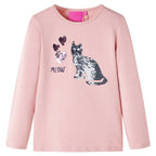 Vidaxl kindershirt met lange mouwen 92 lichtroze