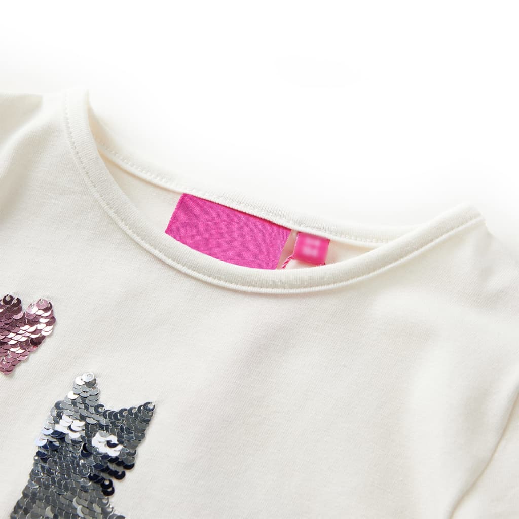 Vidaxl kindershirt met lange mouwen 104 ecru