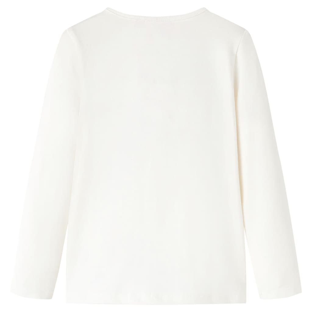 Vidaxl kindershirt met lange mouwen 128 ecru