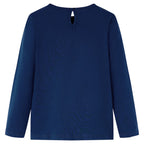 Vidaxl kindershirt met lange mouwen 140 marineblauw