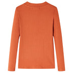 Vidaxl kindershirt met lange mouwen 92 oranjebruin