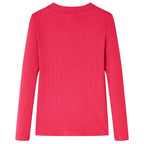 VidaXL Kindershirt met lange mouwen 140 felroze
