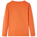 Vidaxl kindershirt met lange mouwen 92 oranjebruin