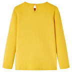 Vidaxl kindershirt met lange mouwen 128 okerkleurig
