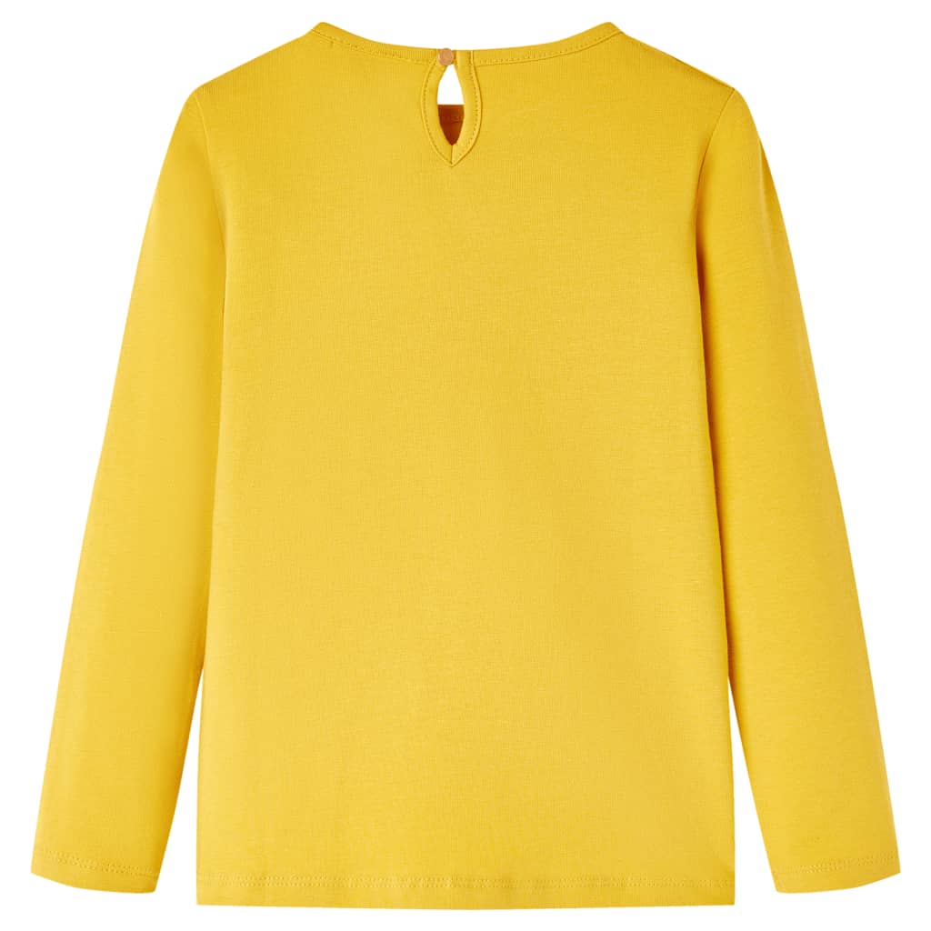 Vidaxl kindershirt met lange mouwen 128 okerkleurig
