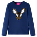 VidaXL Kindershirt met lange mouwen 140 marineblauw