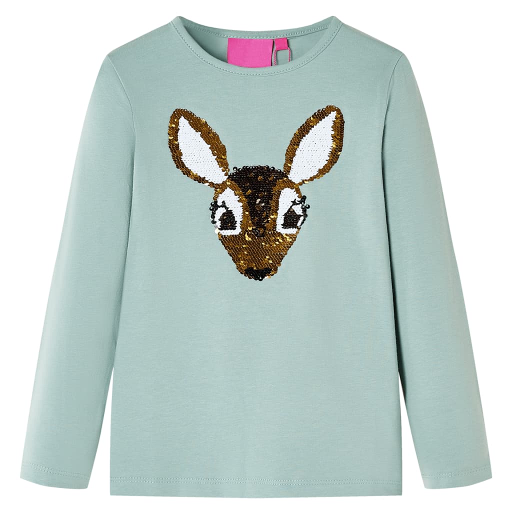 Vidaxl kindershirt met lange mouwen 116 middelmintkleurig