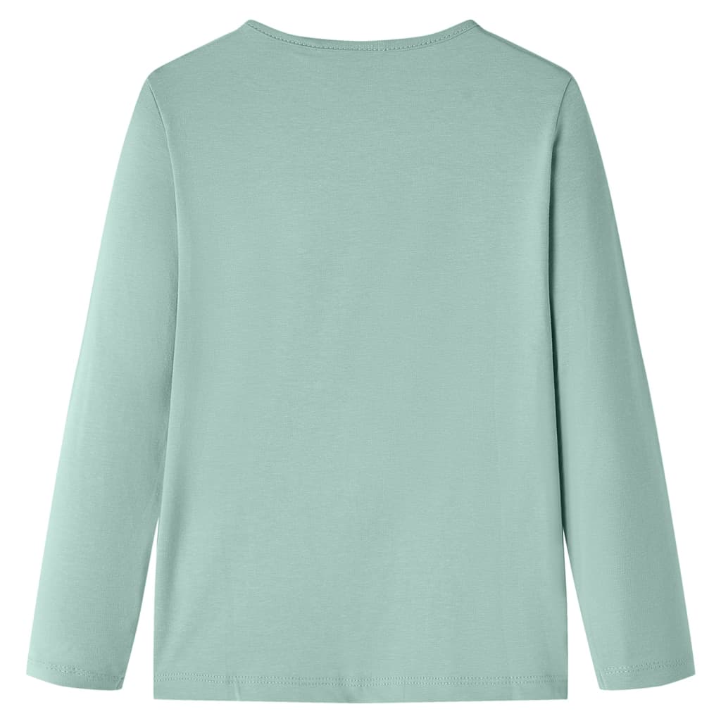 Vidaxl kindershirt met lange mouwen 128 middelmintkleurig