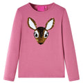 Vidaxl kindershirt met lange mouwen 92 frambozenkleurig