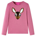 Vidaxl kindershirt met lange mouwen 104 frambozenkleurig